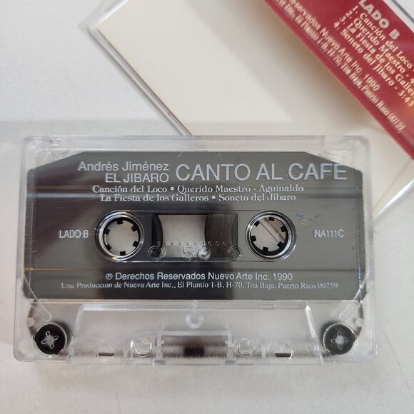 Canto Al Cafe Cassette Tape By Andres Jimenez El Jibaro 1990 Nuevo Arte Inc Puer - Picture 5 of 6